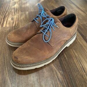 Rockport Men’s 10.5 Brown Leather Waterproof Oxford Comfort Shoes